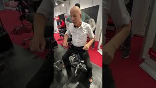 Elbow Rest 3D demo add to Trio Salli Swing chair accessories with founder Vessie Jalkanen at IDS2023