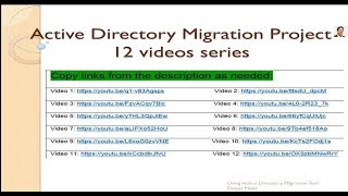 ACTIVE DIRECTORY Migration project Part 13  by Enayat Meer