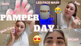 PAMPER DAY | PEPPYCO LED FACE MASK | NAILS | SKIN CARE | LASH LIFT