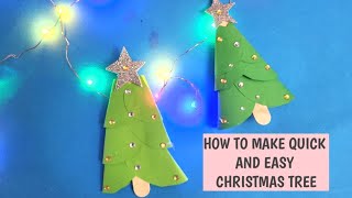 DIY Christmas Tree| Easy Simple paper christmas tree craft idea gor christmas |Christmas craft ideas