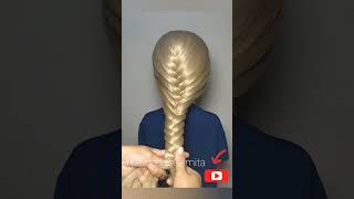 Trenzas De Pescado Fácil 🤯🤩#facil #hairstyle #trenzasfaciles #paratiiiiiiiiiii  #fy #fypシ゚viral