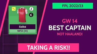 FPL GW14 Best Captain: NOT HAALAND.... (Fantasy Premier League Tips GW 14)