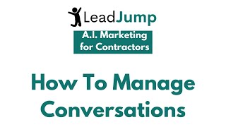 How To Manage Conversations in LeadJump