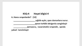 Bizim Dərs. 4-cü sinif, Həyat Bilgisi- KSQ 4. (Ucar Rayon Təhsil Şöbəsi)