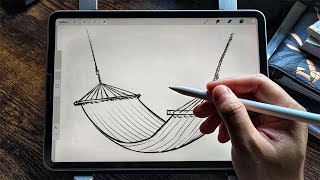 How to draw hammock - Easy Drawing Tutorial