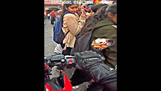 Cute Girl Shocking 😂 Reactions ❤️ Kawasaki ninja Z900 #publicreaction #girlreaction  #shorts