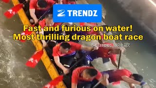 Fast and furious on water! Most thrilling dragon boat race #dragonboatrace #racing #drifting #viral