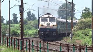 Mid-Mounted P4 Prerana Express meets Pune EMD KOP-NGP Express!!