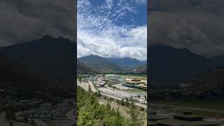 One of the most dangerous airports to land - Paro Bhutan  #shorts #shortvideo #bhutan #travel #viral