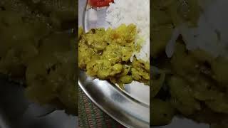 Sadabad jhinga aalu tamatar chatani dal #food #ytshorts #shorts