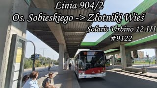 Poznań Linia 904/2 Kierunek Złotniki/Wieś.Solaris Urbino 12 III #9122