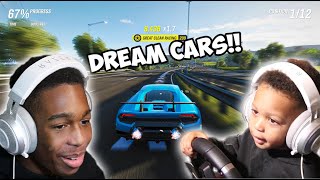 My 2 Year Old Brother Drives His Dream Cars!!!!