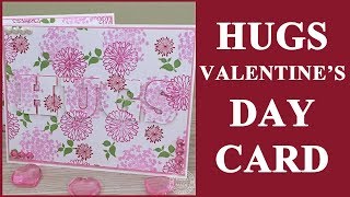 Hugs Valentine's Day Eclipse Card featuring stamp set from Gina K Designs