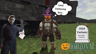 Final Fantasy Horizon XI - Galka Halloween Pumpkin grab - Jack-o-EXP'off