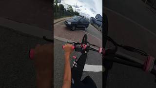 E-Bike Almost Hits Car Doing Wheelie!😬