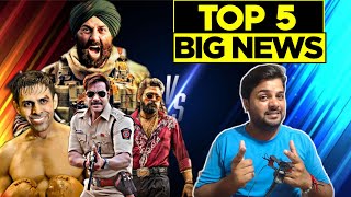 Top 5 New Bollywood And South Movies, Ajay Devgan, Akshay Kumar, Allu Arjun, Ranbir, Prabhas