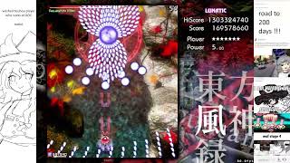 Beating a Touhou game until Th19.5/20 drops(Day 108)