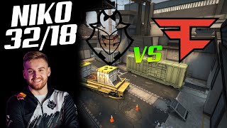 CSGO POV G2 NIKO (32/18) VS FAZE TRAIN IEM Summer 2021 Closed Qualifier 27.04.21!