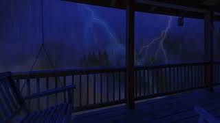 Massive Rain Storm with NON Stop ⚡Thunder⚡ in Foggy Mountain Home Get rid of Anxiety and Insomnia💤