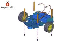 KS04014 (4024)Assembly Demo-Keyestudio Micro：bit Mini Smart Turtle Car Kit