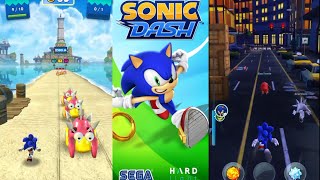 Sonic Dash - Sonic Forces & Angry birds || City: Splash Higway || Collect Rings 48 || Dash .