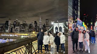 Brooklyn Bridge & Time Square At Night | Mom’s First Time In NEWYORK | NELALI VLOG