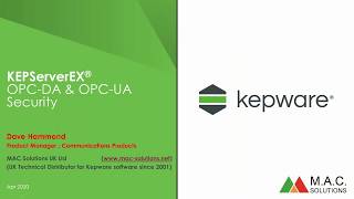 Kepware OPC - OPC DA, OPC UA & Security