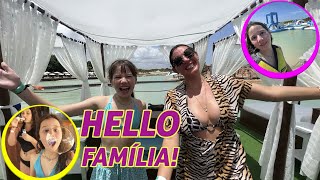 PRAIA 🏖️ UM DIA INTEIRO  no PARQUE AQUÁTICO com a Família Pontes : 🦋