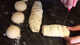 How to braid chicken bread | How to fold chicken bread & chicken rolls