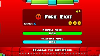 level 4 "Fire Exit" 100% complete (all coins) | geometry dash Deeper Space