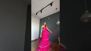 GRWM - Pre Draped Saree Styling 💝 #weddingdress #bridesmaids #saree #pinksaree #grwm #festivewear