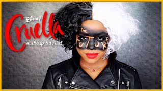 CRUELLA DE VIL HALLOWEEN MAKEUP TUTORIAL | Ellarie