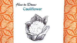 Cauliflower Drawing ll How to Draw Cauliflower Step by step ll Vegetable Drawing ll Smriti Chitran