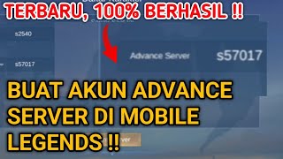 CARA MEMBUAT AKUN ADVANCE SERVER DI MOBILE LEGENDS TERBARU 100% BERHASIL‼️