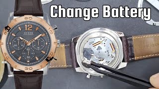 How To Change Battery GUESS W0864G1 Chronograph Watch