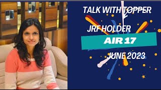 Itisha Jain | AIR -17 || NTA UGC NET-JRF Qualified | 2023 Topper