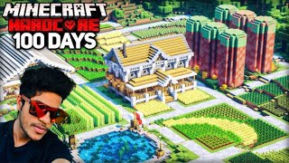 I Survived 100 Days in Hardcore : A make big house Minecraft Survival [MOVIE] #minecraft #gameplay