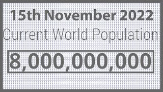 World population hits 8 BILLION PEOPLE - 15/11/22