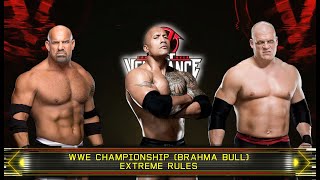 WWE | The Rock vs Kane vs Goldberg Championship {Brahma Bull } Extreme Rules