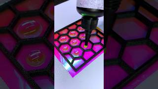 Holographic Hexagon Magic: Resin Coaster DIY #art #diy #craft