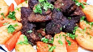 طاجن لحمة بالبطاطس و الجزر روعه جدا 😋