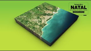 NATAL TOPOGRAFICA 3D MAP - RN - BR