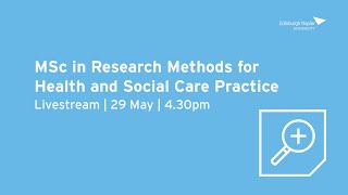 MSc in Research Methods for Health and Social Care Practice | Edinburgh Napier University