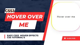 CSS 3 Hover Over Me Effect | Website Animation And Effects | CSS Tutorial's