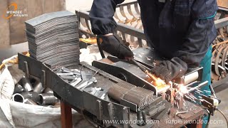 Step 7: Equalizer welding-how to make leaf spring suspension for semi trailers