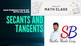 #TangentsandSecants#10thMathematics#Cbse#ApandTs