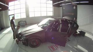 Fibrafoil. Chocolate Brown Mercedes C63 AMG. Timelapse