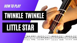 How to play TWINKLE TWINKLE LITTLE STAR on the VIOLIN // Easy BEGINNER tutorial