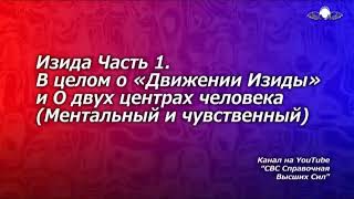 837 Изида Часть 1.  В целом о «Движении Изиды» и О двух центрах человека (Ментальный и чувственный)