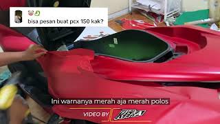 Decal Pcx 150 full body merah polos doff🌟🫶🏻💯❤️‍🔥